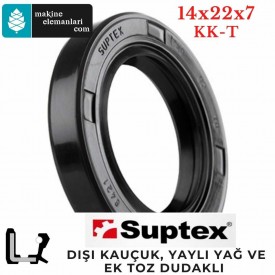 14x22x7 mm SUPTEX KK-T NBR DÖNER MİL YAĞ KEÇESİ 6132 14*22*7 mm